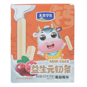 天美华乳蔓越莓味益生元奶条