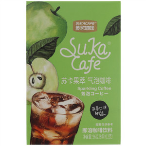 苏卡咖啡苏卡果萃苹果口味气泡咖啡（即溶咖啡饮料）
