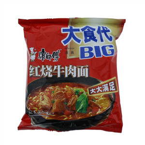康师傅大食袋 红烧牛肉面（清真）