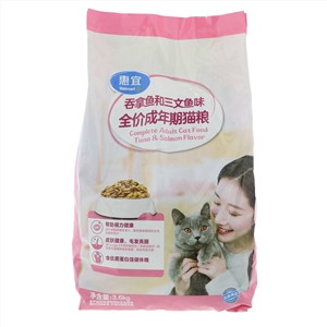 惠宜全价成年期猫粮吞拿鱼和三文鱼味