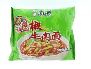 康师傅泡椒牛肉面袋装