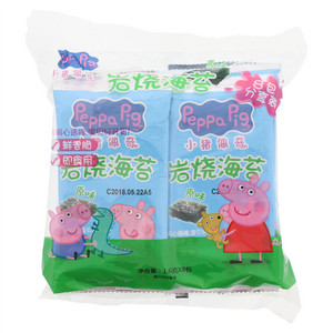添乐卡通王小猪佩奇原味岩烧海苔