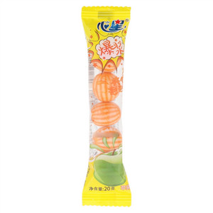 心星苹果味心星爆浆夹心泡泡糖