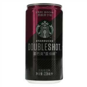 星巴克DOUBLESHOT星倍醇黑醇摩卡味浓咖啡饮料