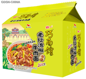 统一巧面馆红油味老坛泡椒牛肉面