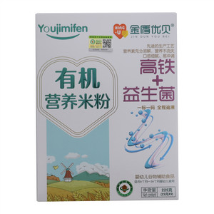 金盾优贝高铁+益生菌有机营养米粉