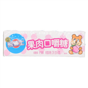 徐福记熊博士水蜜桃味果肉口嚼糖充气糖果