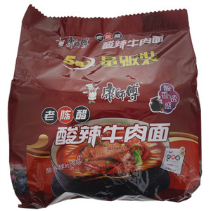 康师傅老陈醋酸辣牛肉面（5包入）