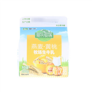 现代牧场燕麦+黄桃谷物牛奶饮品