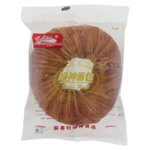 绿神豆沙面包