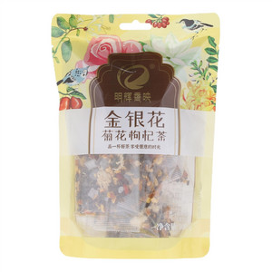 明辉香映金银花菊花枸杞茶