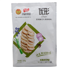 凤祥食品优形蒸鸡胸切片（诱惑黑胡椒味）