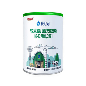 爱尼可较大婴儿配方奶粉（6-12月龄，2段）