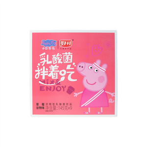 好+1小猪佩奇草莓谷物味浓稠型乳酸菌饮品