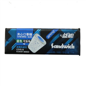 益能夹心口香糖（蓝色可乐味）