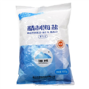海跃牌精致海盐加碘盐400g