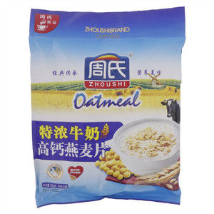 周氏特浓牛奶高钙燕麦片