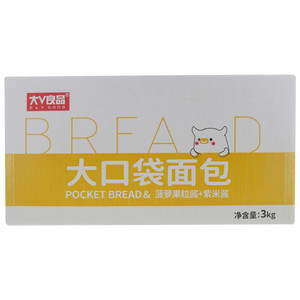 大V良品紫米口味大口袋面包