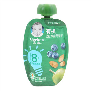 雀巢嘉宝有机巴旦木蓝莓梨泥