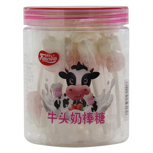 富美多牛奶草莓味牛头奶棒糖