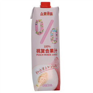 众果美味100%桃复合果汁