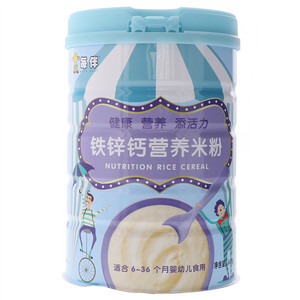 每伴铁锌钙营养米粉（罐装）