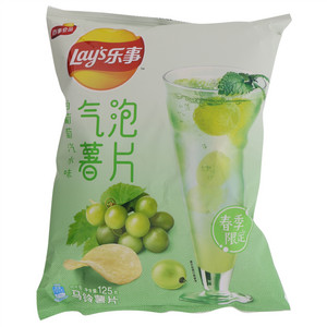 乐事气泡薯片白葡萄汽水味125克