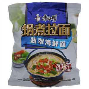 康师傅锅煮拉面翡翠海鲜面（清真）