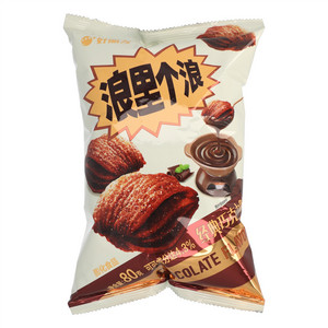 好丽友浪里个浪经典巧克力味膨化食品