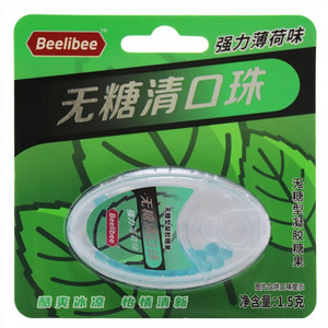 beelibee强力薄荷味无糖清口珠