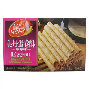 美丹草莓味蛋卷酥