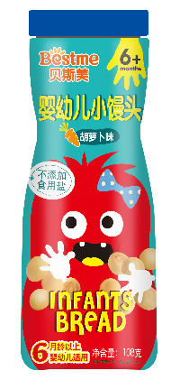 Bestme贝斯美胡萝卜味婴幼儿小馒头
