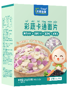 天然世家彩蔬卡通面片-黑米 胡萝卜 菠菜 紫薯味