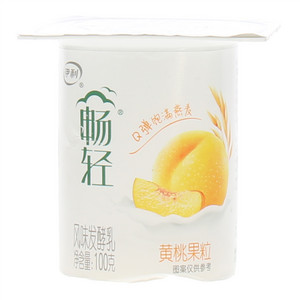 伊利畅轻黄桃果粒风味发酵乳