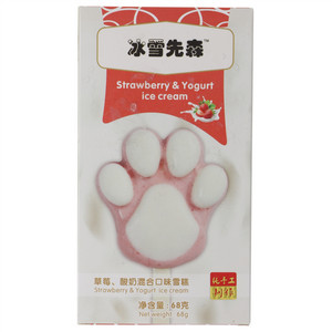冰雪先森草莓、酸奶混合口味雪糕