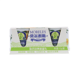 科技莫尔利斯酸奶味黄桃罐头210g×2罐