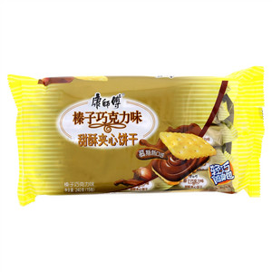 康师傅榛子巧克力味甜酥夹心饼干