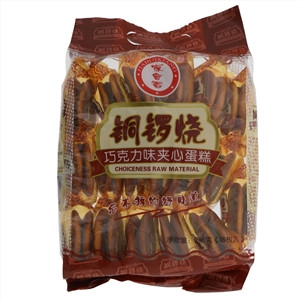 家会香巧克力味铜锣烧夹心蛋糕