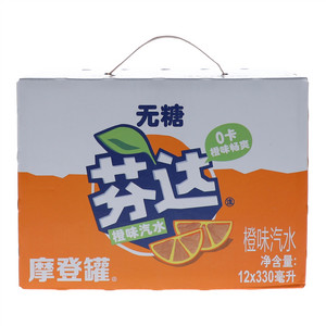 330ml芬达零卡橙味汽水*12