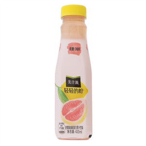 美汁源轻轻的柠柠檬蜜柚味复合果汁饮料