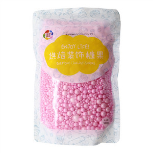 乐焙炫彩袋装大小珠混装-中粉糕点装饰用糖果