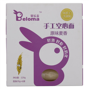 贝乐麦原味麦香手工空心面