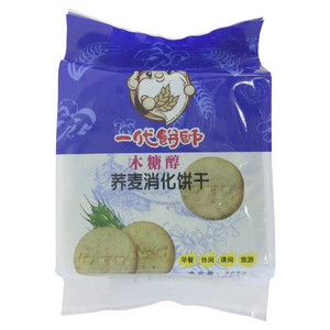 一代饼师木糖醇荞麦消化饼干