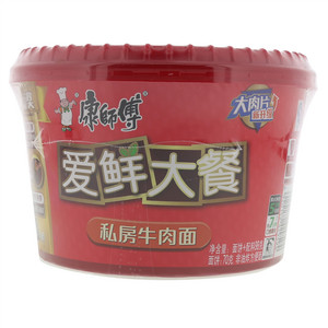 康师傅爱鲜大餐私房牛肉面方便面