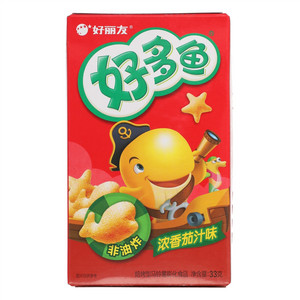 好丽友好多鱼浓香茄汁味烘烤型马铃薯膨化食品