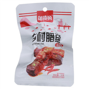 邬辣妈劲辣味乡村腊鱼（熟制动物性水产干制品）