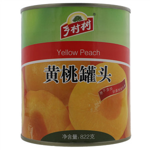 乡村树黄桃罐头