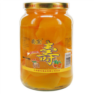 亮宝糖水黄桃罐头