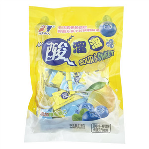 八大山人蓝莓味+柠檬味低度充气糖果