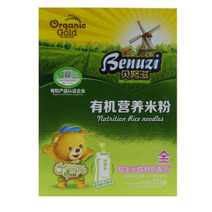 贝努滋益生元铁锌钙配方有机营养米粉